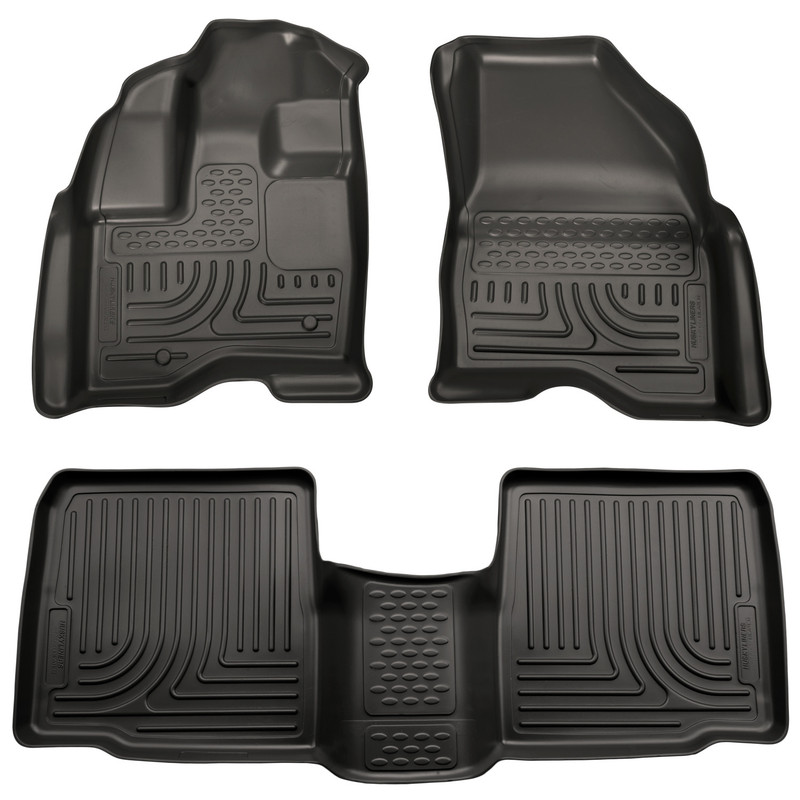Husky Liners Front & 2nd Row Ford Explorer (Footwell Coverage) WeatherBeater Black - 98761