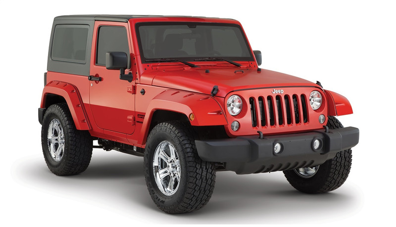 Bushwacker Rear Jeep Wrangler Pocket Fender Flares, Black - 10078-02