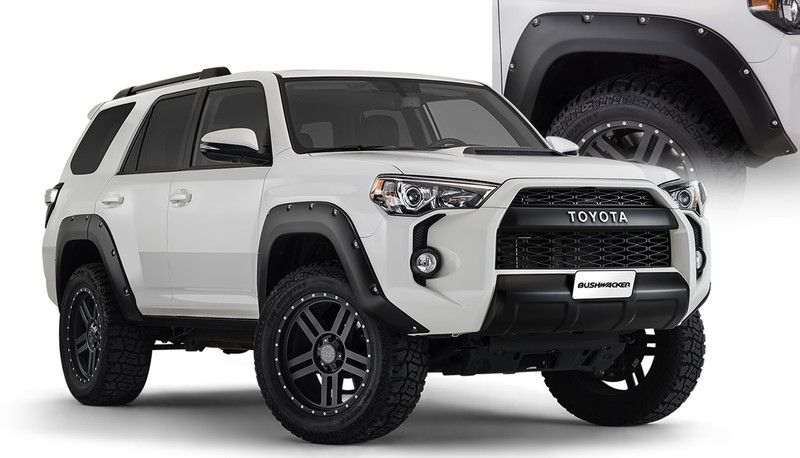 Bushwacker Front and Rear Toyota 4Runner Pocket Fender Flares, Black - 30921-02