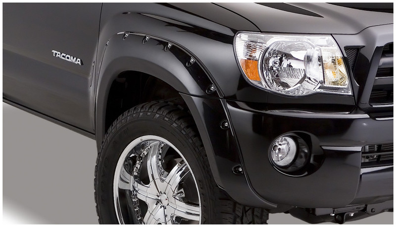 Bushwacker Front and Rear Toyota Tacoma Pocket Fender Flares, Black - 31925-02