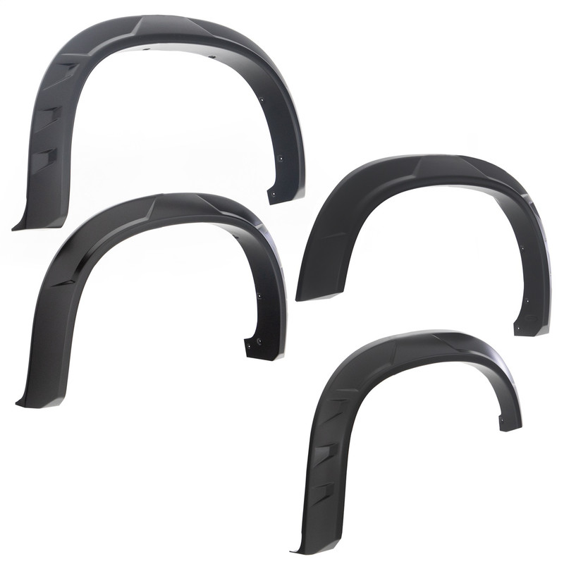 Bushwacker Front and Rear GM 1500 DRT Fender Flares, Black - 40984-02