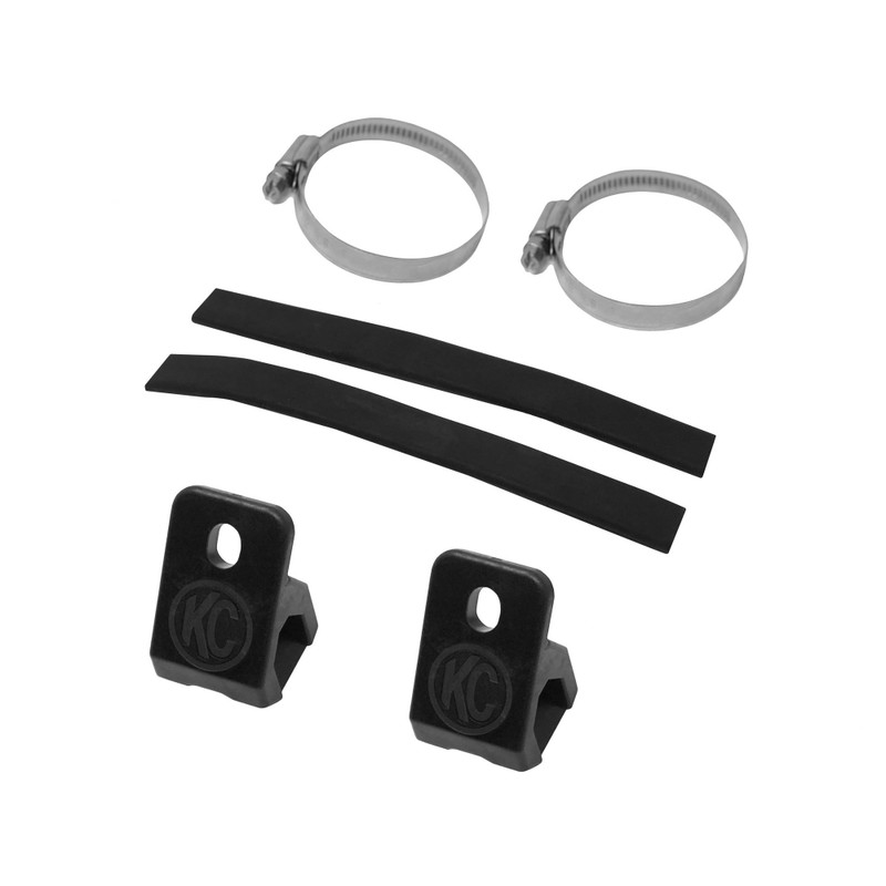 KC HiLiTES Bracket Set, Tube Clamp Light Mount, KC MTZ 40 degree, Rubber Sleeve, 1.5-2" - 7326