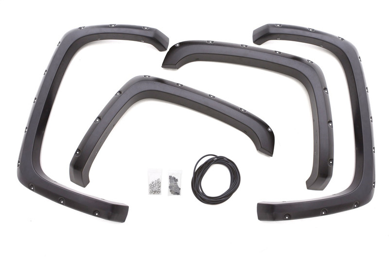 Lund Rivet Style Fender Flare Set, Black for Chevy/GMC Silverado/Sierra 1500/2500/3500 - RX103T