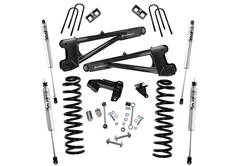 SuperLift 4in. Lift Kit w/FOX Shocks-08-10 F250/350 4WD Diesel w/Replacement Radius Arms - K981F