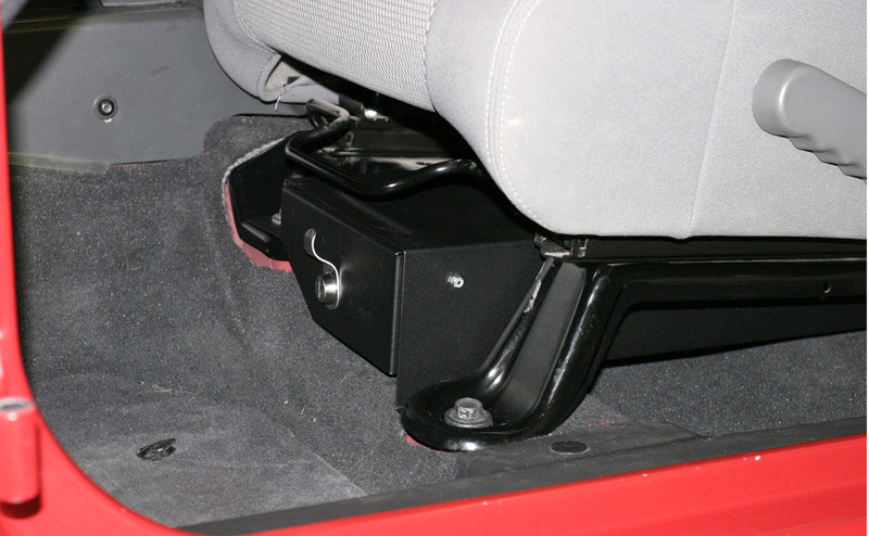 Tuffy Security Front Driver Side Underseat Drawer - 07-18 Wrangler JK 4-Door, 07-11 Wrangler JK 2-Door w/o Flip Seat Black - 247-01