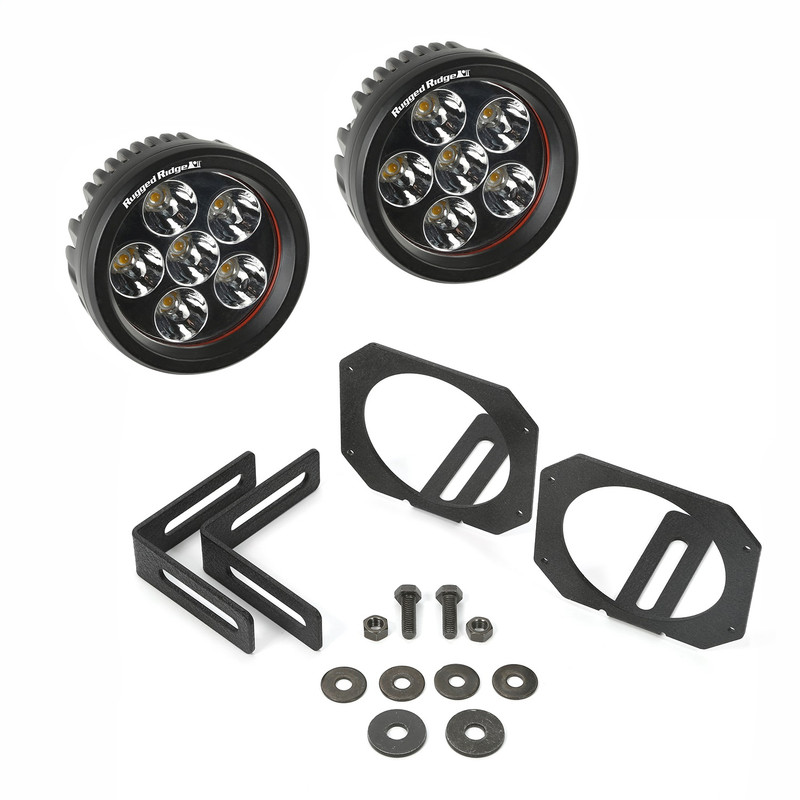 Rugged Ridge Jeep Wrangler JK LED Light/Mount Kit - 11232.27