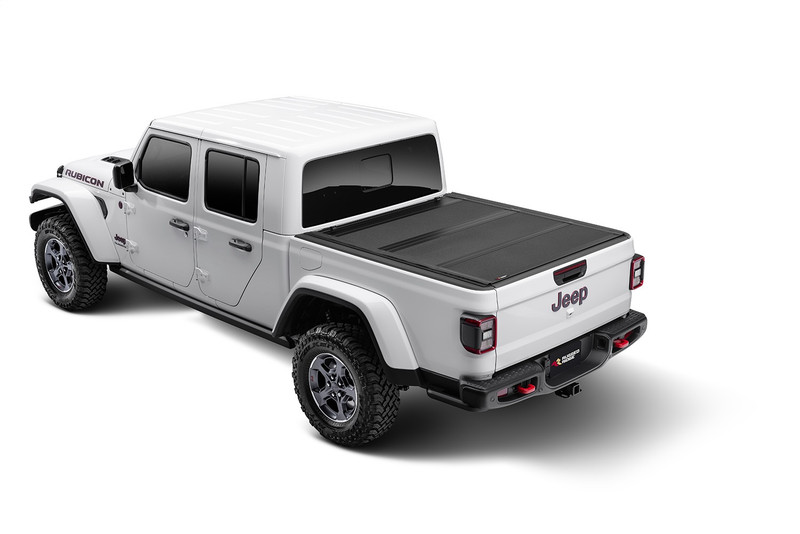 Rugged Ridge Jeep Gladiator Armis Hard Folding w/LINE-X Bed Cover - 13550.24; Black Diamond