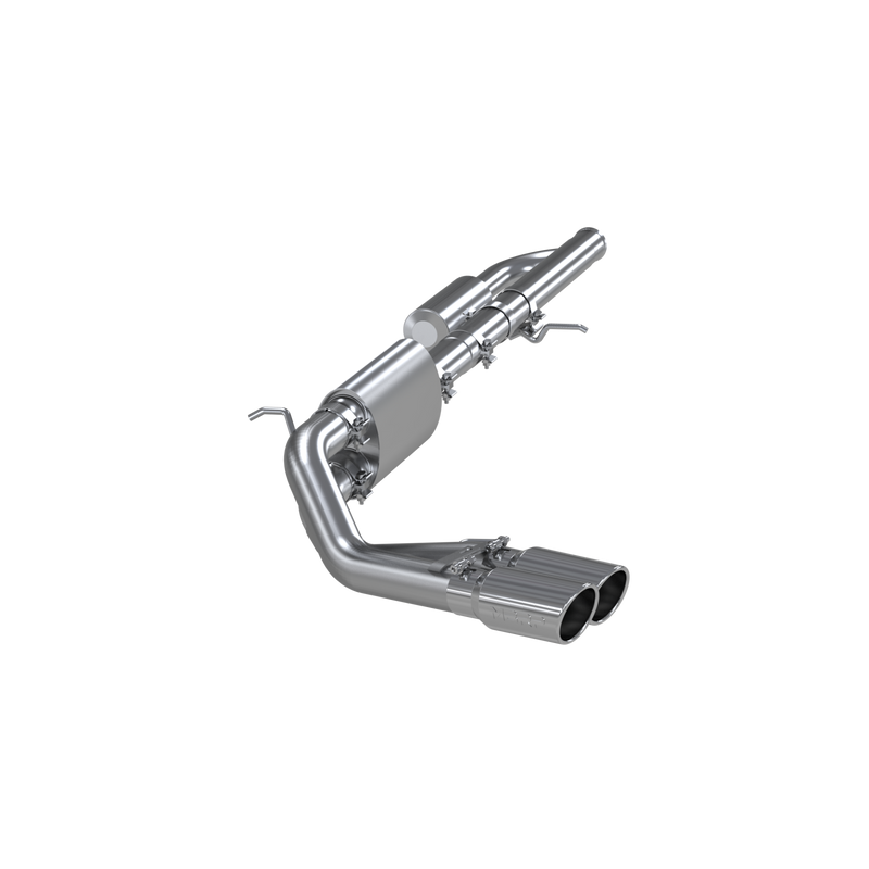 MBRP 3 Inch Cat Back Exhaust System Pre-Axle Dual Outlet T409 Stainless Steel For 09-18 Silverado/Sierra 1500 4.3L V6, 5.3L V8 with one-piece driveshaft excluding Regular cab 19-19 Silverado/Sierra 1500 4.3L V6, 5.3L V8 Limited LD - S5081409
