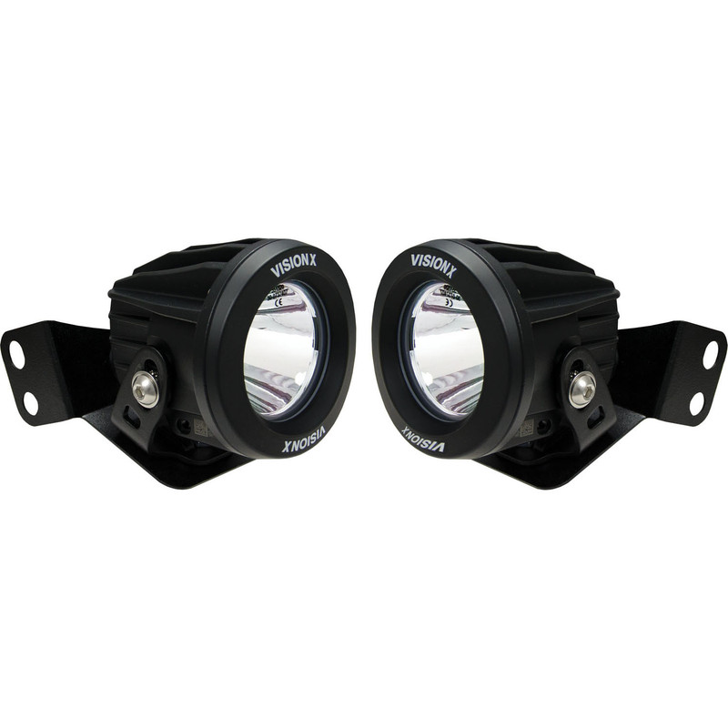 Vision X Lighting 2/4 Seat RZR A-Pillar Single Optimus Mount Landr Including 2 X XIL-OPR110 Optimus Lights - XIL-OEAS08RZROPR