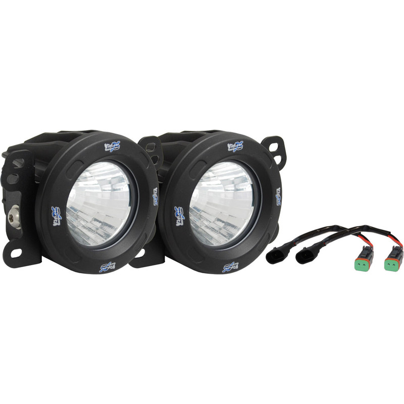 Vision X Lighting 07-09 Jeep Jk Fog Light Upgrade Kit With Optimus 20 Degree Led Lights - XIL-OE0709JKV2OPR120