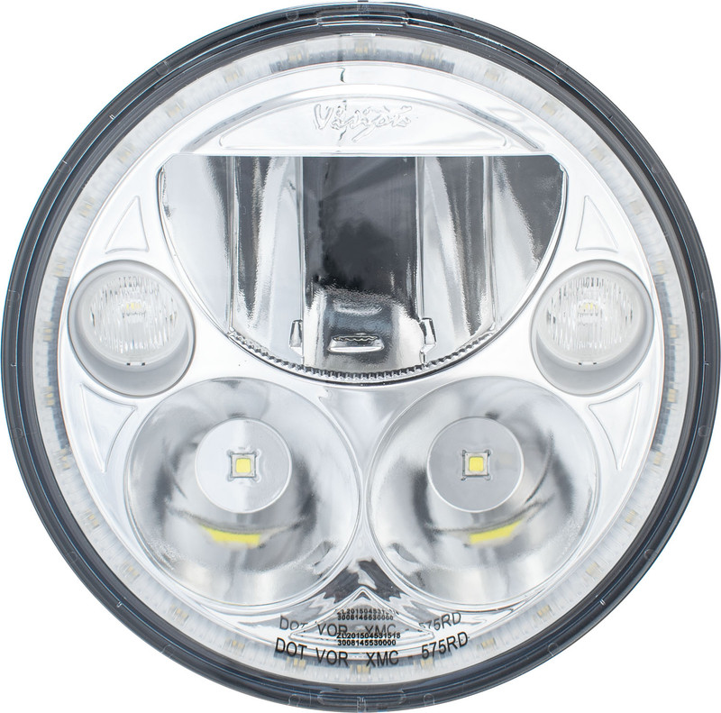 Vision X Lighting Single 5.75" Round Vx Led Headlight W/ Low-High-Halo - 9895604