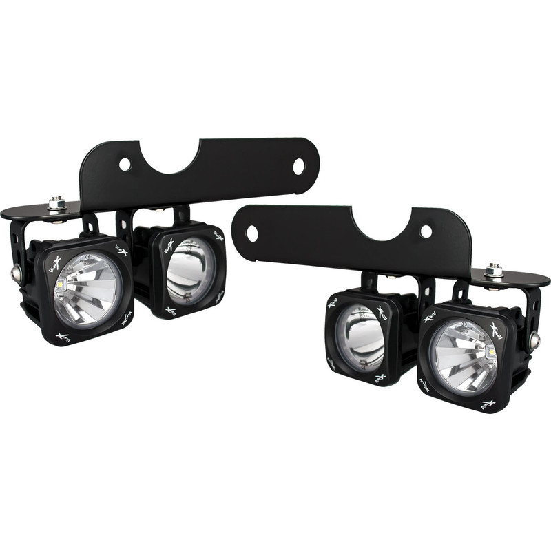 Vision X Lighting 17+ Ford Raptor LED Fog Light Kit Including 2 X XIL-OP110 And 2 X XIL-OP160 Optimus Lights, Brackets And Wiring - 9911243