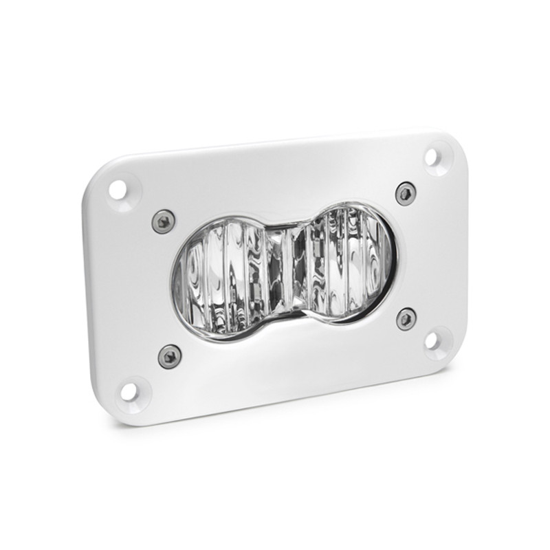 Baja Designs S2 Pro Flush Mount LED Light Pod w/ White Housing, Wide Cornering Pattern, Clear Lens - 481005WT