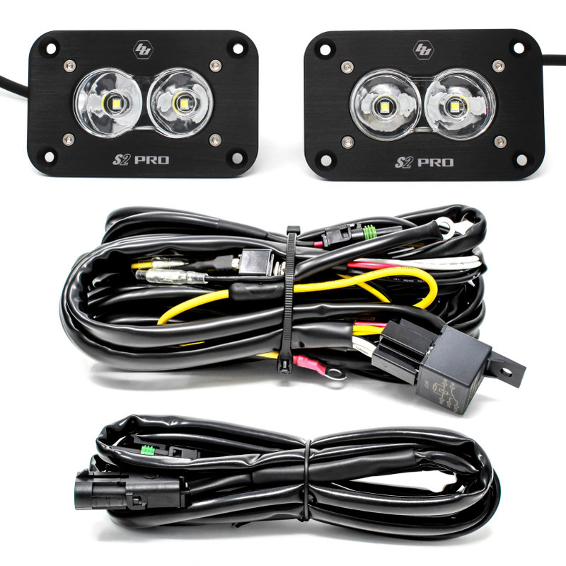 Baja Designs S2 Pro Flush Mount LED Light Pod Kit, Work/Scene Pattern (Pair) - 487808