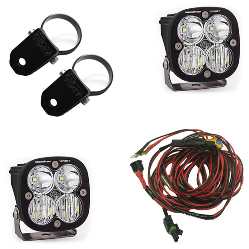 Baja Designs Polaris LED Light Pods 2 in. Harness A-Pillar Mounts Kit Squadron Sport - 557102