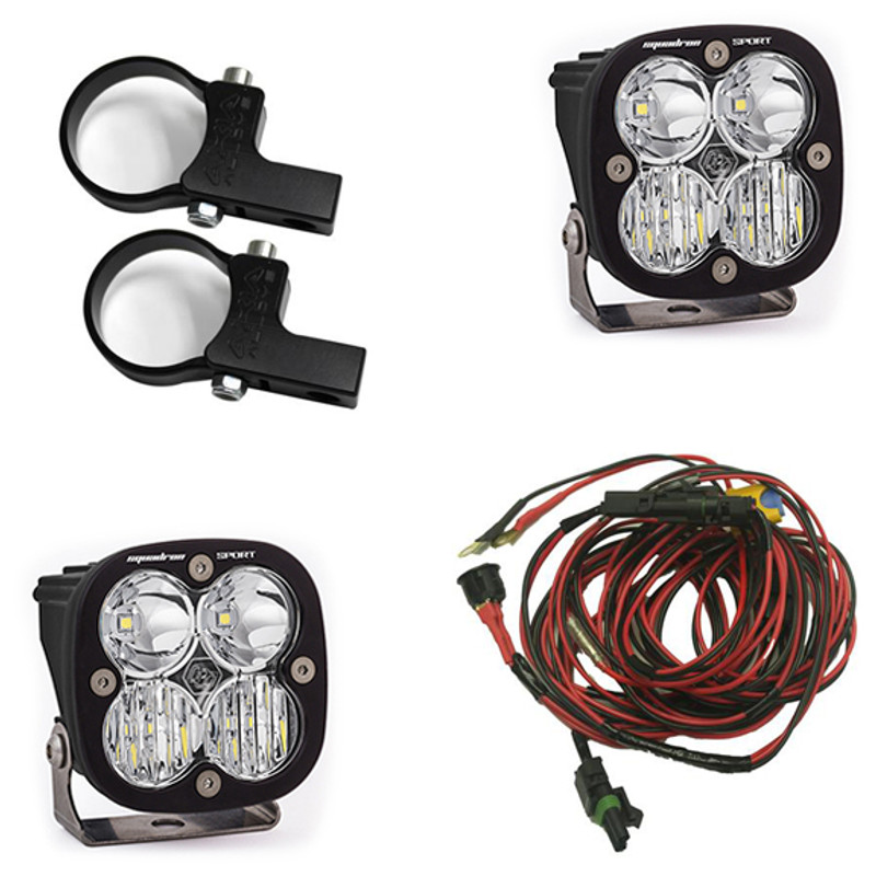 Baja Designs Polaris LED Light Pods 2 in. Harness Horizontal Mounts Kit Squadron Sport - 557105