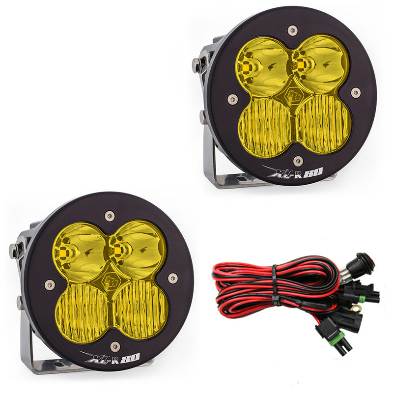 Baja Designs XL-R 80 Series LED Light Pods, Driving/Combo, Amber Lens (Pair) - 767813