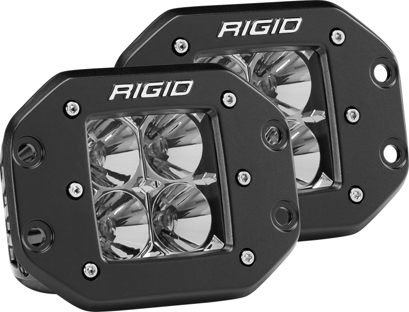 RIGID D-Series PRO, Flush Mount, Flood (Pair) - 212113