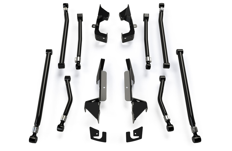 TeraFlex Jeep JK/JKU 8-Arm Adjustable Alpine Long Flexarm & Bracket Kit 3-6 in. Lift Complete - 1315010