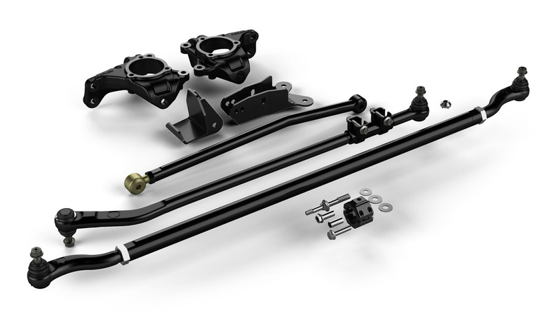 TeraFlex Jeep JK/JKU High Steer System w/ Complete HD Drag Link Flip Kit & Tie Rod Complete - 4391000