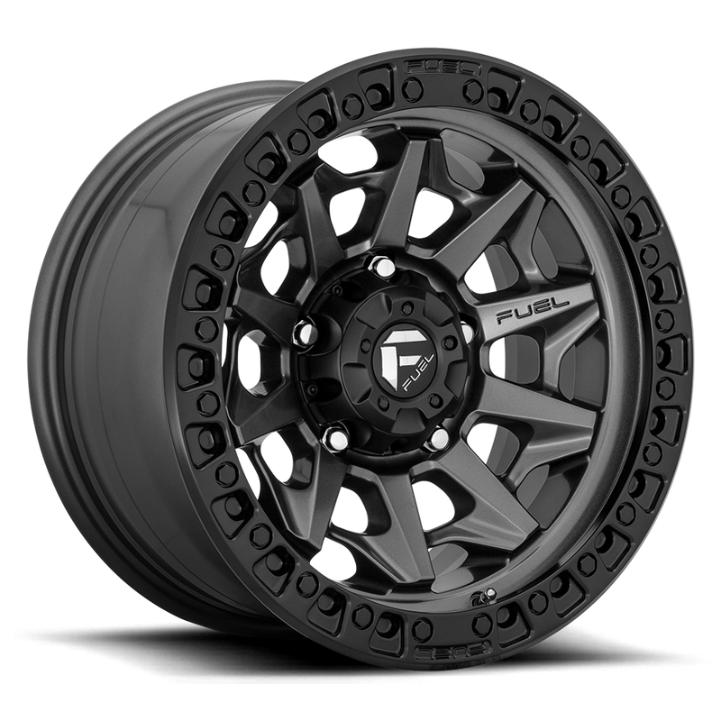 Covert D716 - 17" Wheels - Matte Gun Metal w/ Black Bead Ring