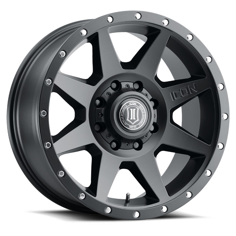 ICON Alloys Rebound Black - 20x9 | 8x180 | 12 ET | 5.5" BS - 1820908955SB