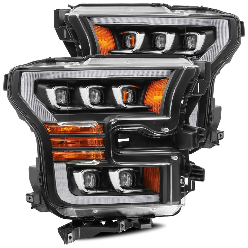 AlphaRex NOVA-Series LED Projector Headlights (Black) - 880152 - 2015-2017 F-150, 2017-2020 Raptor