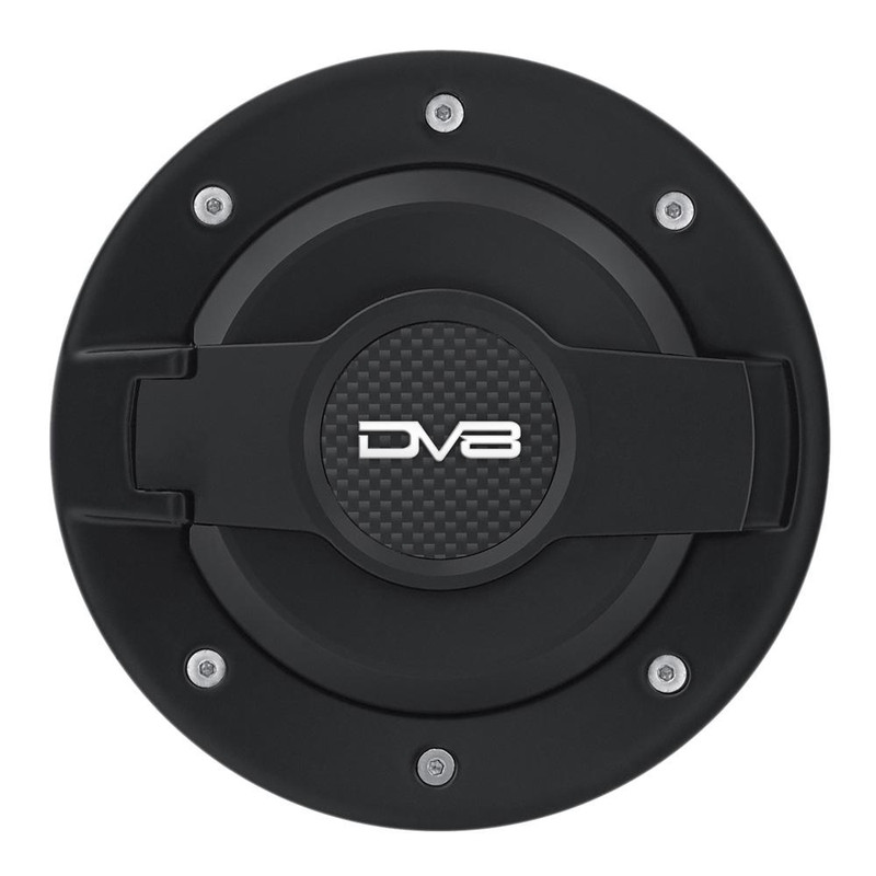DV8 Offroad Fuel Door Assembly, Black: 07-18 Jeep JK (4dr.) - D-JP-190004-BLACK