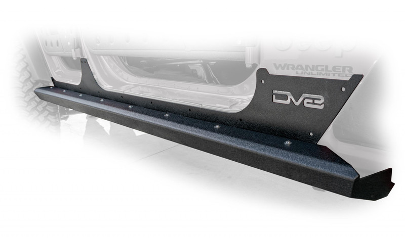 DV8 Offroad Rocker Guards w/ Rock Skins: 18+ Jeep JL (4dr.) - SRJL-06