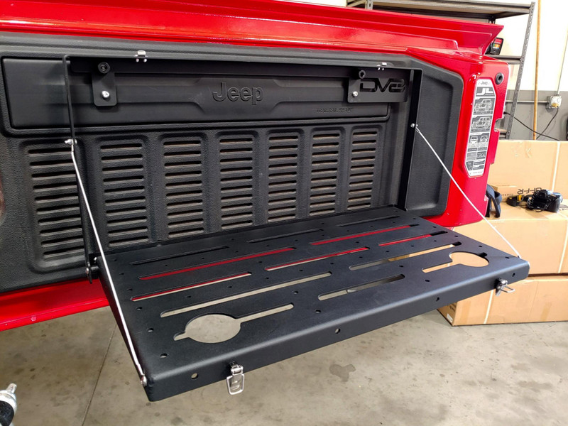 DV8 Offroad Tailgate Mounted Trail Table: 18+ Jeep JL - TTJL-01