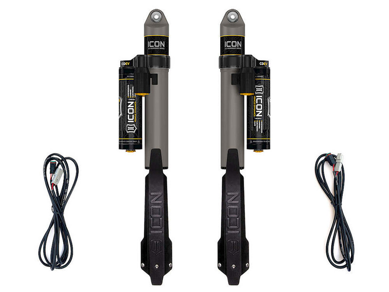 ICON 1.5" Lift, Rear, V.S. 2.5 Aluminum Series Shock Absorbers, Piggyback Reservoir w/ CDEV, Pair for 20-23 Gladiator - 27727EP