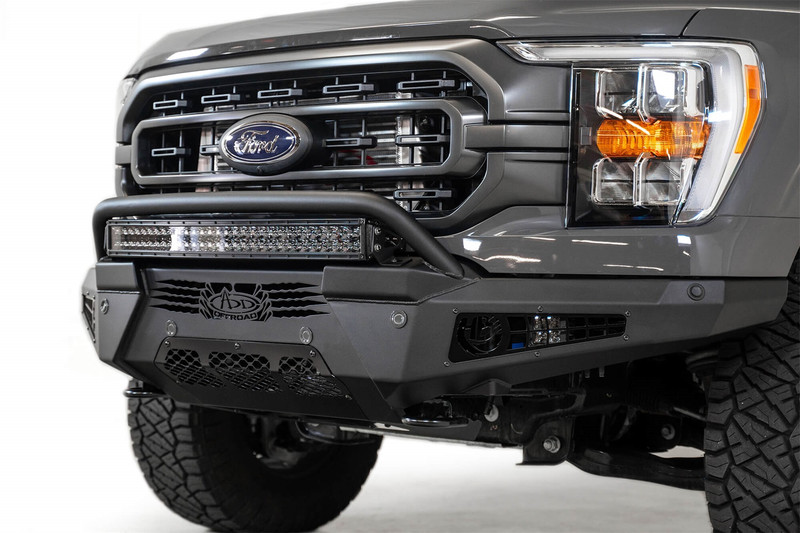 Addictive Desert Designs F-150 HoneyBadger Front Bumper w/Top Hoop - F197431040103