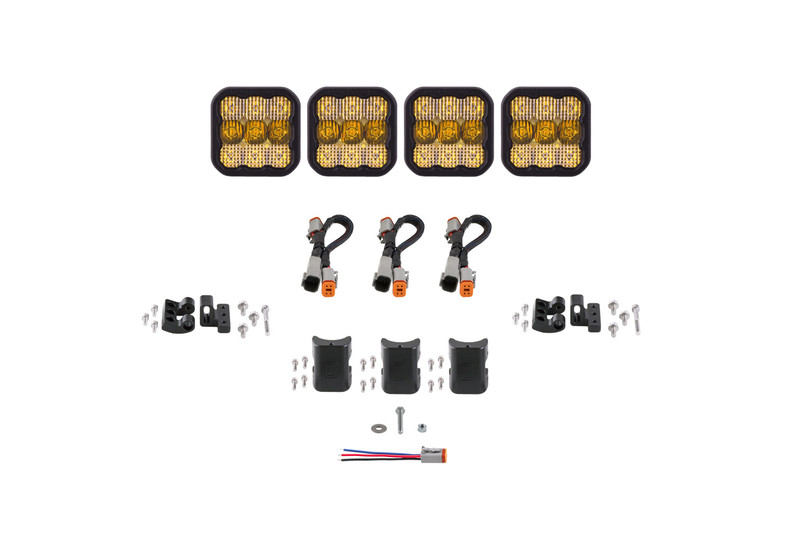 SS5 Sport Universal CrossLink 4-Pod Lightbar Yellow Combo Diode Dynamics - DD6795