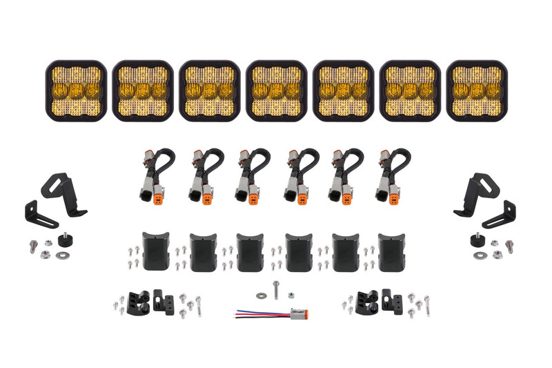 SS5 Sport Universal CrossLink 7-Pod Lightbar Yellow Combo Diode Dynamics - DD6801