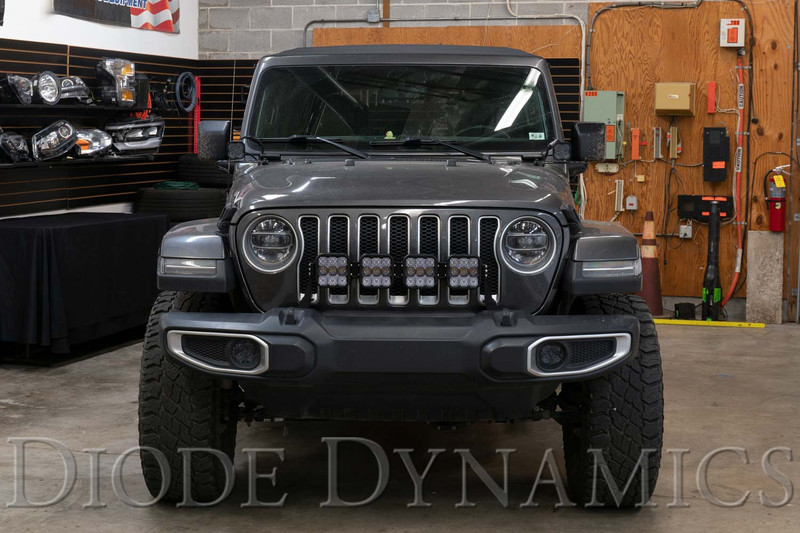 Jeep JL SS5 4-Pod CrossLink Grille Lightbar Kit Sport White Combo Diode Dynamics - DD6826