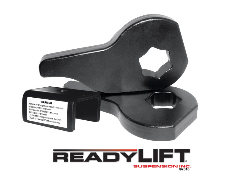 ReadyLIFT 04-10 Dodge Durango Front Leveling Kit 2.25 in. Lift w/Forged Torsion Keys/All Hardware/Shock Extensions Black Finish Allows Up To 33 in. Tire - 66-1080