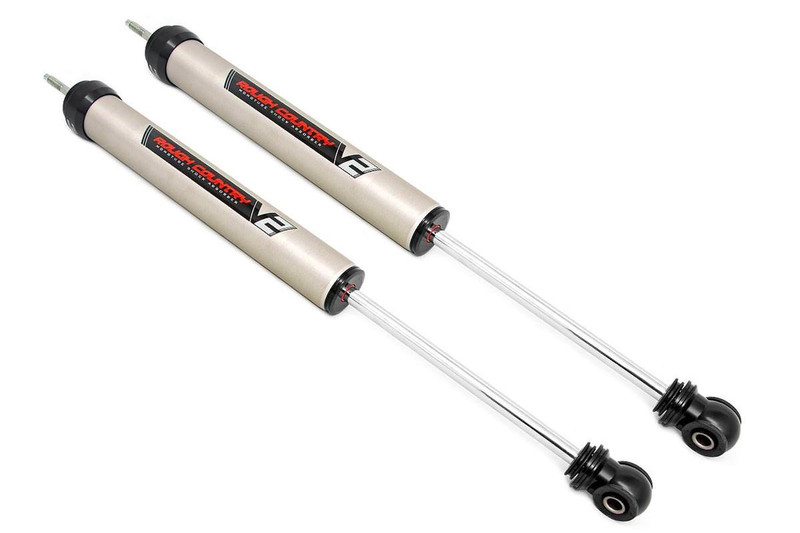 Rough Country 94-01 Dodge Ram 1500 4WD V2 Front Monotube Shocks Pair 4.5-5.5 Inch - 760754_F