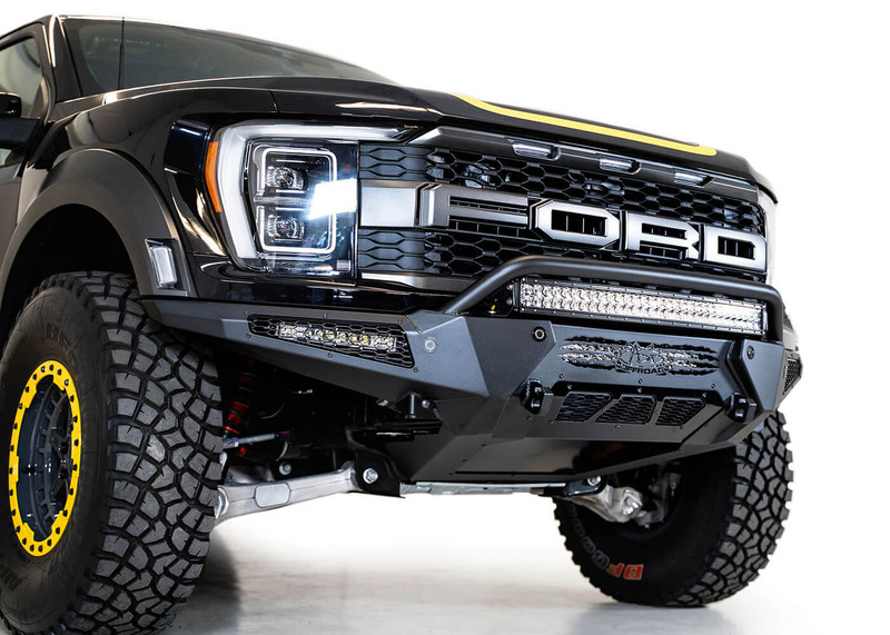 Addictive Desert Designs Gen3 Raptor HoneyBadger Front Bumper w/Top Hoop - F210221180103