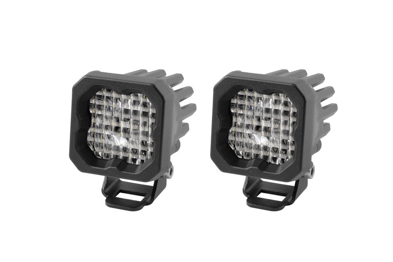 Diode Dynamics Stage Series C1 LED Pod Sport White Wide Standard Red Backlight Pair-DD6441P
