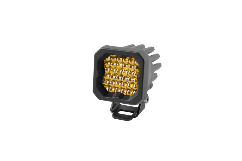 Diode Dynamics Stage Series C1 LED Pod Sport Yellow Flood Standard Amber Backlight Each-DD6448S