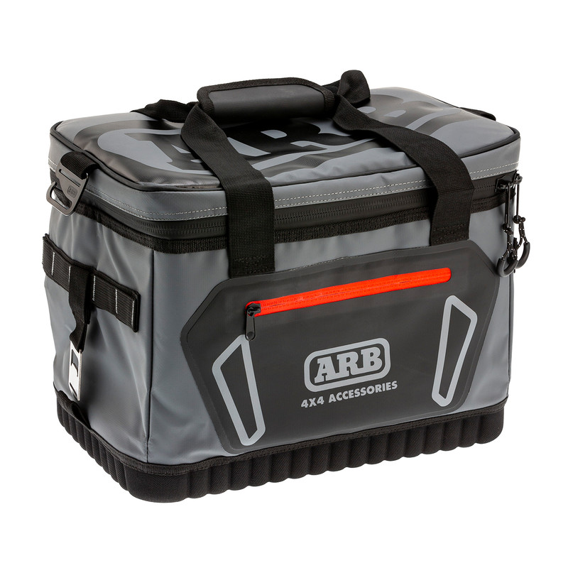 ARB Cooler Bag, Charcoal w/Red Highlights, Holds 22 Cans - 10100376