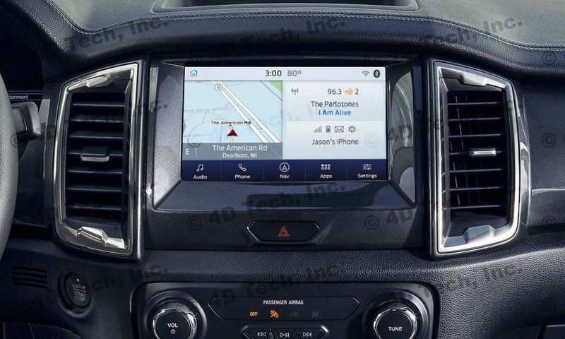 4D Tech 4" to 8" Touchscreen Conversion w/ SYNC: 19-23 Ranger