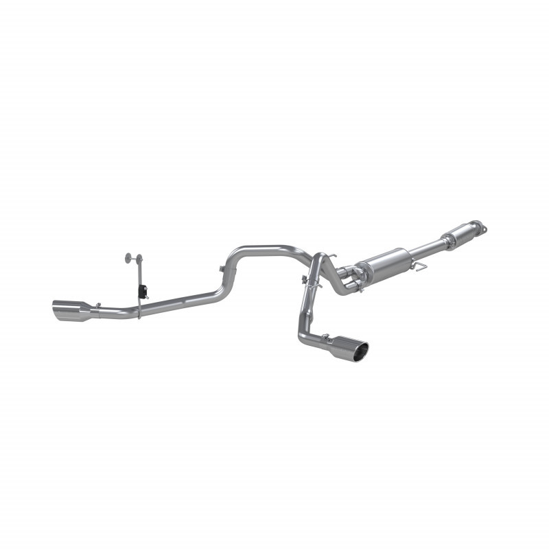 MBRP 21+ Ford F-150 T409 Stainless Steel 3 Inch Cat-Back 2.5 Inch Dual Split Side Exhaust System - S5213409