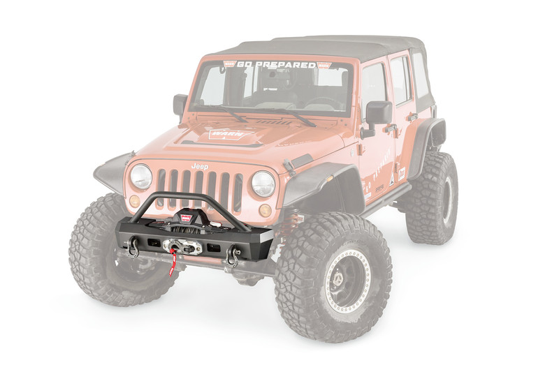 Warn Elite Stubby Front Bumper with Grille Guard Tube for JK Wrangler - 101450