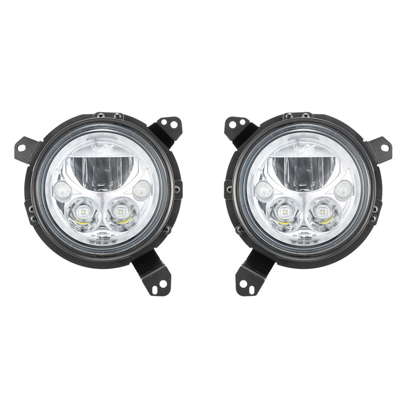 Vision X Lighting 18+ Jeep JL/JT Headlight Black Chrome w/ Amber Halo - 9944500