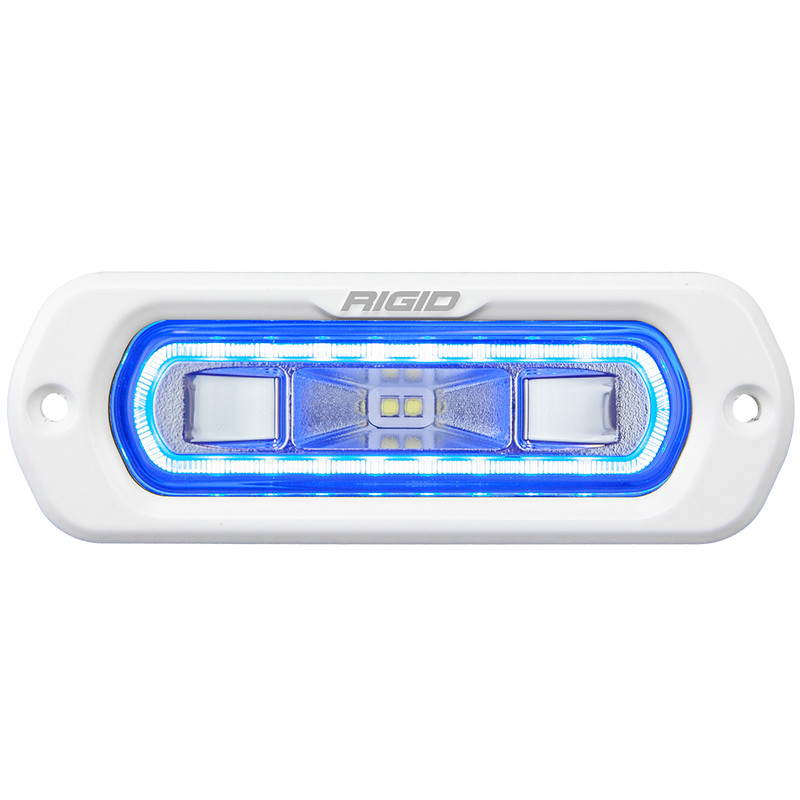 RIGID SR-L Series Marine Spreader Pod 2 Wire Flush Mount White with Blue Halo - 51201