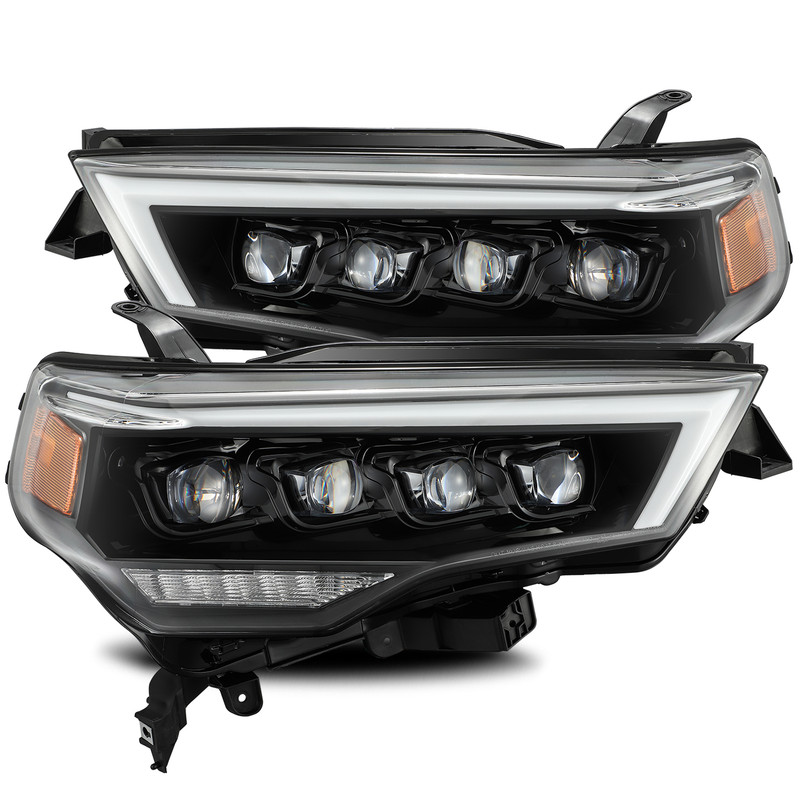 AlphaRex 14-20 Toyota 4Runner Nova-Series LED Projector Headlights Plank Style Design Midnight Black w/ Activation Light - 880723