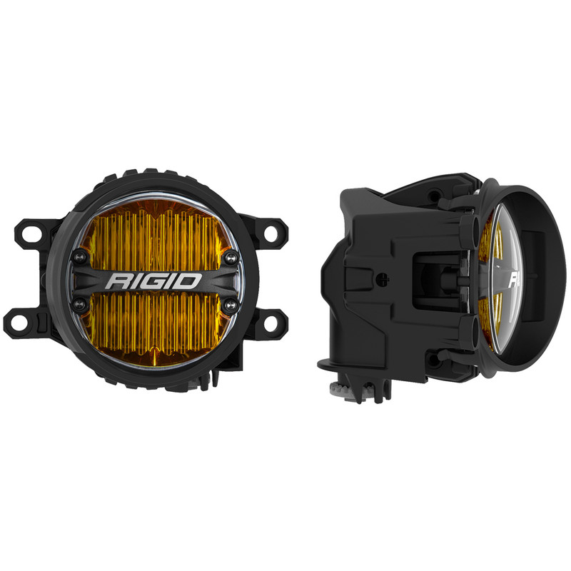 RIGID Toyota Fog Mount Kit w/ 1 Set 360-Series 4 in. SAE Yellow Lights: 10-20 Tundra/4Runner 16-20 Tacoma - 37117