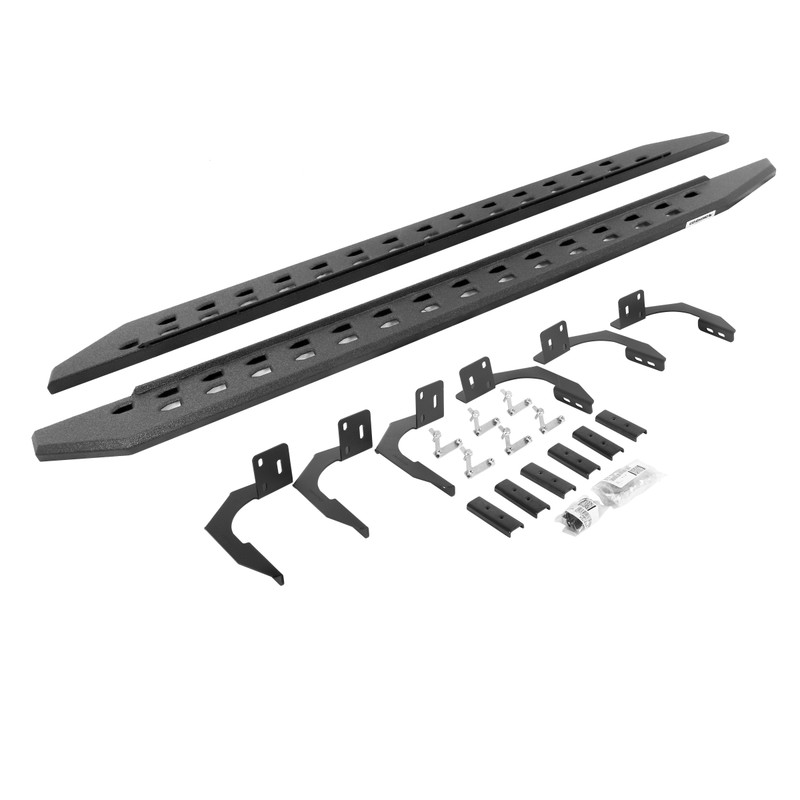 Go Rhino - RB10 Slim Line Running Boards w/Mounts - Bedliner Coating - Ram 1500 Ext. Cab - 69409980ST