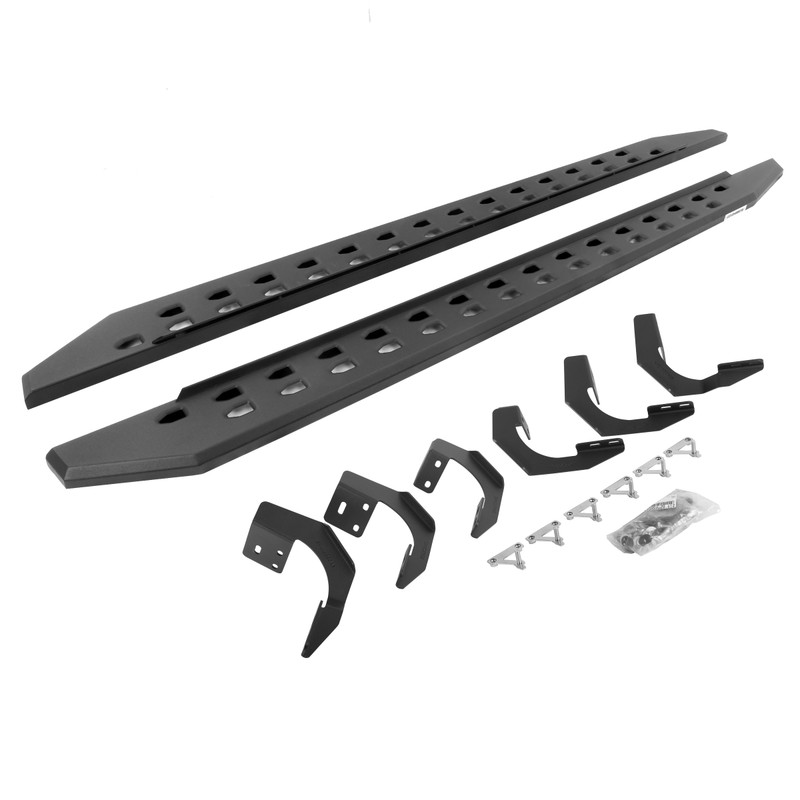 Go Rhino - RB10 Slim Line Running Boards w/Mounts - Text. Black - Ram 1500 Ext. Cab - 69430680SPC